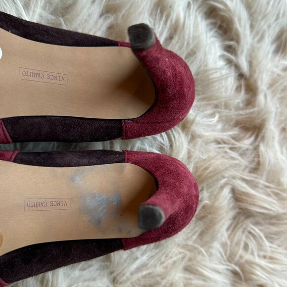 Vince Camuto color block suede heel Size 8 - Picture 5 of 16